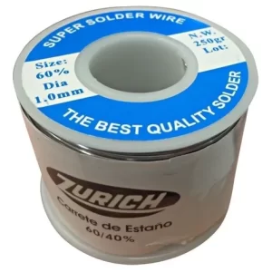 ESTAÑO 60% Ø0.8MM BOBINA 100GR ZURICH REST00108
