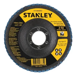 Flap 4° zirconio fibra G.80 Stanley STA4080FZ
